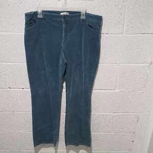 Coldwater Creek Teal Corduroy Trousers